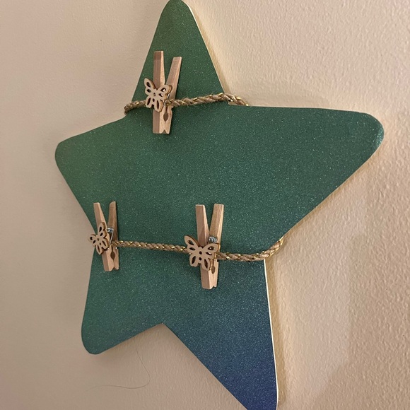 HANDCRAFTED | Original Green and Blue Gradient Shining Star Memo Board - Picture 4 of 5